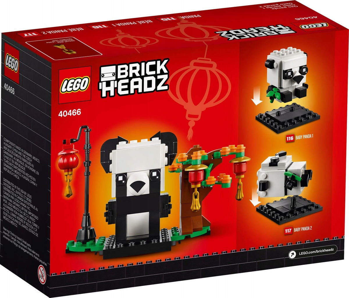LEGO 40466 BrickHeadz - Pandy na Chiński Nowy Rok – zdjęcie 3