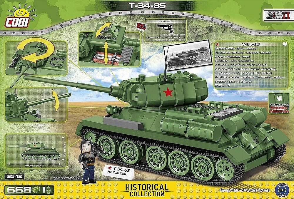COBI 2542 Czołg średni T-34/85 – zdjęcie 3